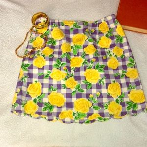 Vintage Lilly scalloped hem skirt